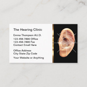 Classy Audiologist Hearing Center Visitekaartjes