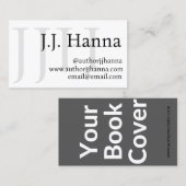 Classy Auteur Visitekaartje met Boek Hoesje (Voorkant / Achterkant)