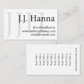 Classy Author Visitekaartje (Voorkant / Achterkant)