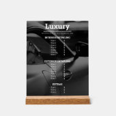 Classy auto foto reparaties mechanica prijslijst acryl bord (Voorkant)