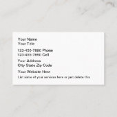 Classy Automobielthema Visitekaartje (Achterkant)