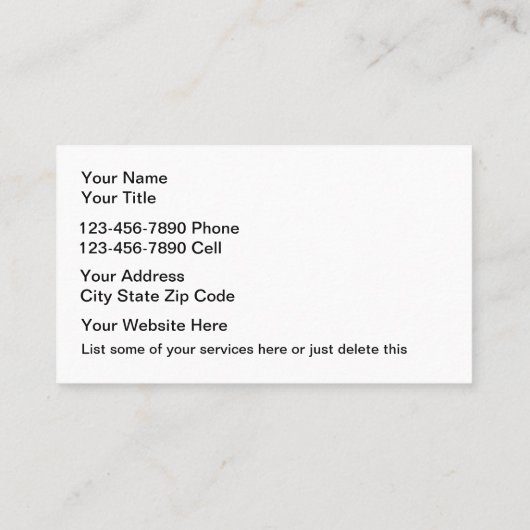 Classy Automobielthema Visitekaartje (Achterkant)