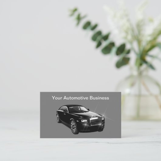 Classy Automotive Business Cards Online Design Visitekaartje (Staand voorkant)