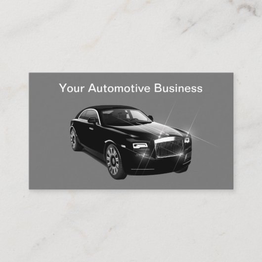 Classy Automotive Business Cards Online Design Visitekaartje (Voorkant)