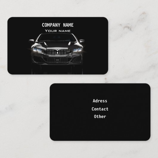 Classy Automotive Business Design Visitekaartje (Voorkant / Achterkant)