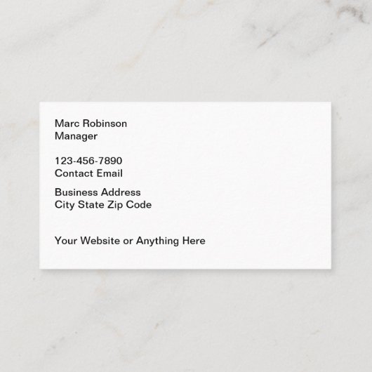 Classy Automotive Cool Car Repair Visitekaartje (Achterkant)