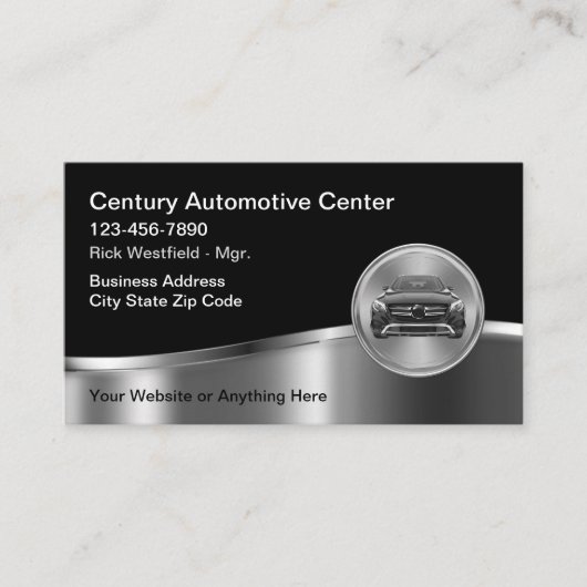 Classy Automotive Modern Business Cards Visitekaartje (Voorkant)