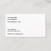 Classy Automotive Paint Bodyshop Visitekaartjes (Achterkant)