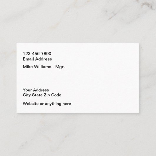 Classy Automotive Paint Bodyshop Visitekaartjes (Achterkant)