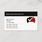 Classy Automotive Services Business Card-sjabloon Visitekaartje (Voorkant)