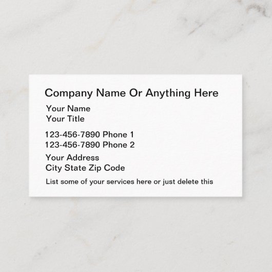 Classy Automotive Services Visitekaartje (Achterkant)