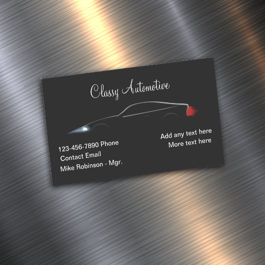 Classy Automotive Visitekaartje Magnet Design Magnetisch Visitekaartje