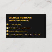 Classy autoverkoop autodealer dealerschap visitekaartje (Achterkant)