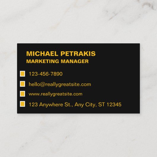 Classy autoverkoop autodealer dealerschap visitekaartje (Achterkant)