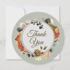 Classy Autumn Floral Wreath Hartelijk dank Bedankkaart