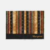 Classy Autumn Leaf en Pattern Design Fleece Deken (Voorkant (Horizontaal))