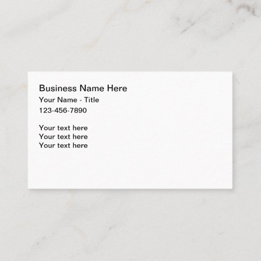 Classy Award en trofee Shop Visitekaartjes (Achterkant)