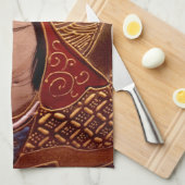 Classy Aziatische vrouw keukenhanddoek (Quarter Fold)