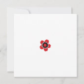 Classy B&W Cherry Blossom Wedding Invite Kaart (Achterkant)