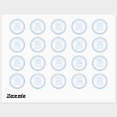 Classy Baby Blue Wedding Stickers (Vel)