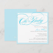 Classy Baby shower Kaart (Voorkant / Achterkant)