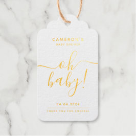 Classy Baby shower - Speciaal gouden vetolie - Lab Cadeaulabels