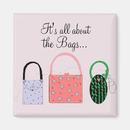 Classy Bags met Cute Gezegde Magneet