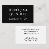 Classy Barrister bij het Visitekaartje van de wet (Voorkant / Achterkant)