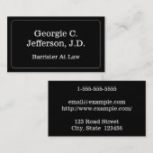 Classy Barrister bij het Visitekaartje van de wet (Voorkant / Achterkant)