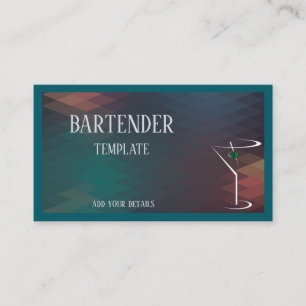 Classy bartender visitekaartjes