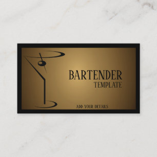 Classy bartender visitekaartjes