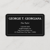 Classy & Basic Hair Stylist Visitekaartje (Voorkant)