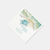 Classy Beach Bridal Shower Napkins Servet (Hoek)