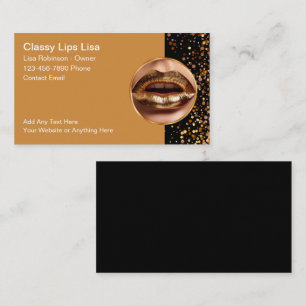Classy Beauty Goudkleurige Lipstick Visitekaartjes