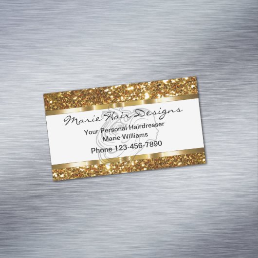 Classy Beauty Haarstylist Magnetisch Visitekaartje (Voorbeeld)