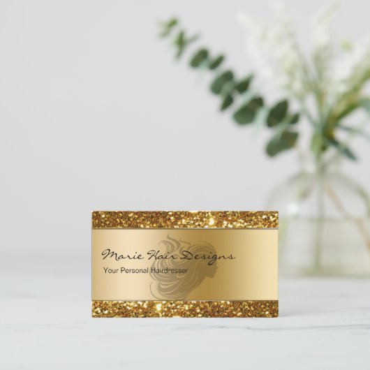 Classy Beauty Hairdresser Visitekaartjes (Staand voorkant)