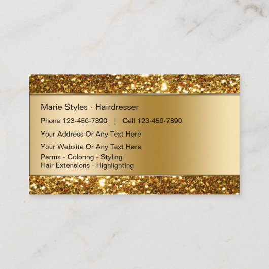 Classy Beauty Hairdresser Visitekaartjes (Achterkant)