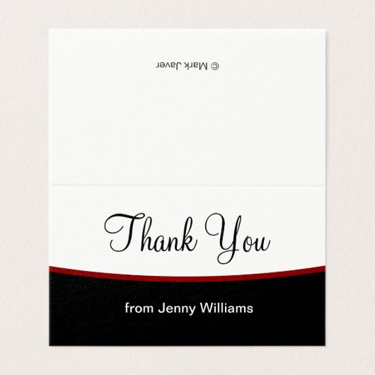 Classy bedankbericht kaart (Buitenkant ongevouwen)