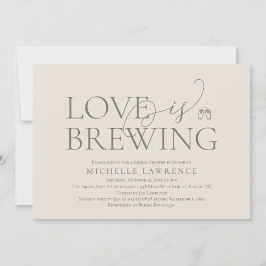 Classy Beer Party Vrijgezellenfeest, Liefde is bro Kaart (Voorkant)