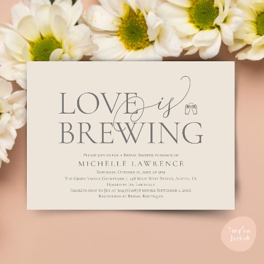 Classy Beer Party Vrijgezellenfeest, Liefde is bro Kaart