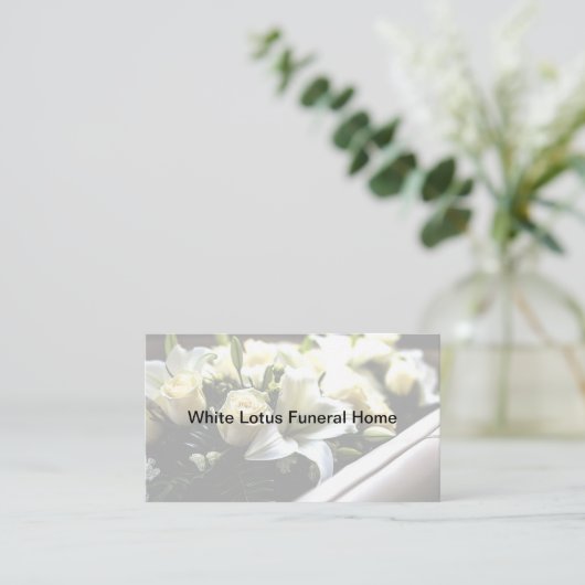 Classy Begrafeniswoning Visitekaartjes Design (Staand voorkant)