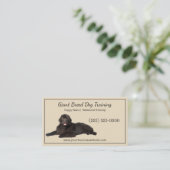 Classy Beige Black Giant Canine Dog Training Pet Visitekaartje (Staand voorkant)