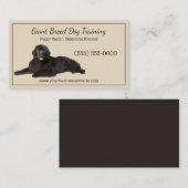 Classy Beige Black Giant Canine Dog Training Pet Visitekaartje (Voorkant / Achterkant)