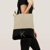 Classy Beige en Zwart Tote Bag (Dichtbij)