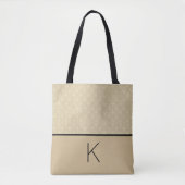 Classy Beige en Zwart Tote Bag (Voorkant)