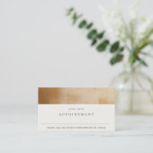 Classy Beige Gold Oil Paint Texture Afspraak Visitekaartje (Staand voorkant)
