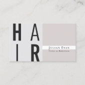 Classy Beige Hair Stylist Visitekaartje (Voorkant)