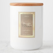Classy Beige Product Verpakkingsetiketten Goud Lij Voedselcontainer Etiket (Voorkant)