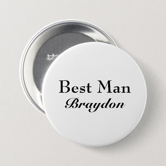 Classy Best Man Button (Voorkant /achterkant)