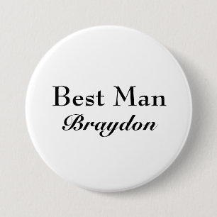 Classy Best Man Button